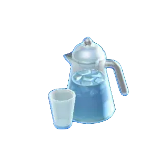 ガラスピッチャーの水の画像