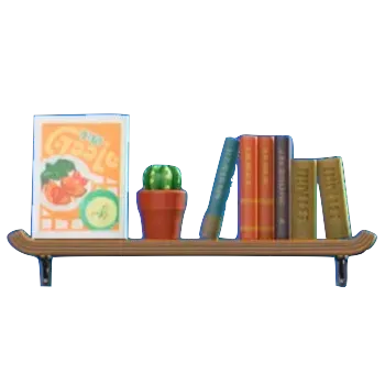 かべかけほんだなのダークブラウンの画像