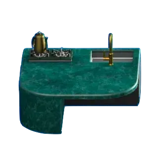 だいりせきのキッチンのグリーンの画像