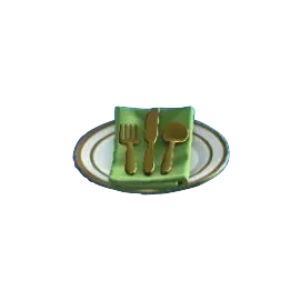 カトラリーのゴールドの画像