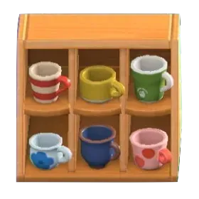 マグカップシェルフのナチュラルの画像