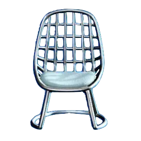 ワイヤーなチェアのシルバーの画像