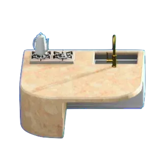 だいりせきのキッチンのベージュの画像