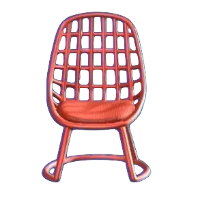 ワイヤーなチェアのレッドの画像