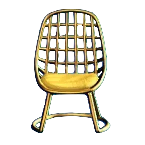 ワイヤーなチェアのゴールドの画像