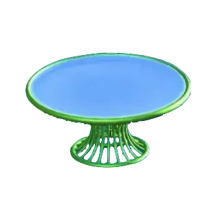 ワイヤーなテーブルのグリーンの画像