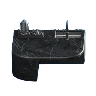 だいりせきのキッチンのブラックの画像