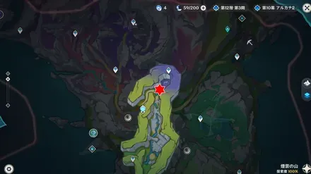 虹月煙雲の山マップ