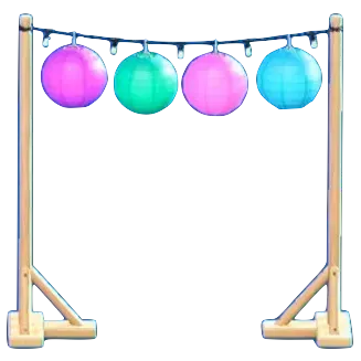 カラフルランタンのアーチのメルヘンの画像