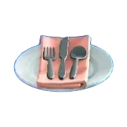 カトラリーのピンクの画像