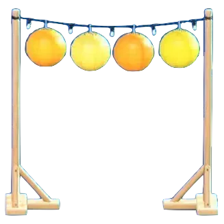 カラフルランタンのアーチのイエローの画像