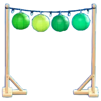 カラフルランタンのアーチのグリーンの画像