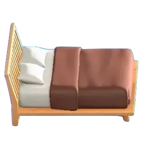 わふうモダンなベッドの小豆の画像