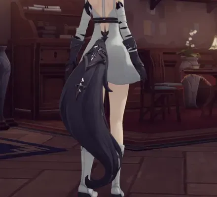 月狐の背飾り・エメラルドグリーン