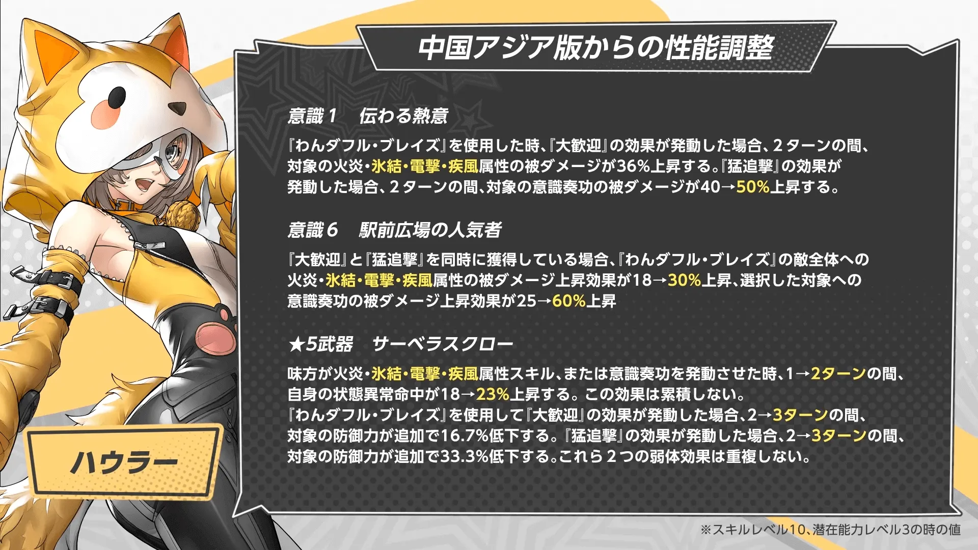 中国版からの性能調整③