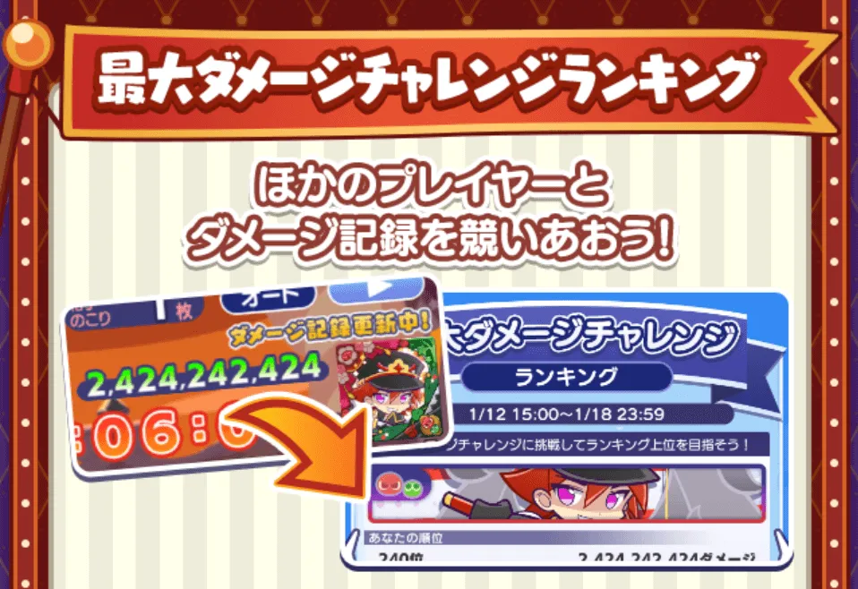 最大ダメージチャレンジ