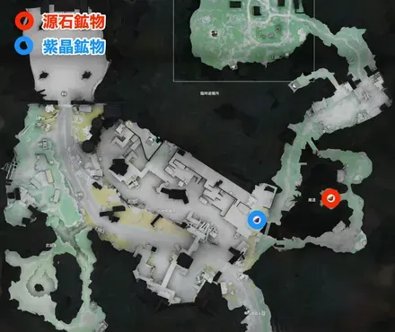 密集鉱物スポット、谷地通路