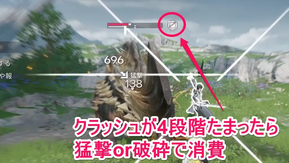 クラッシュを消費