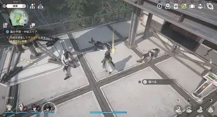 建物2階の死体付近