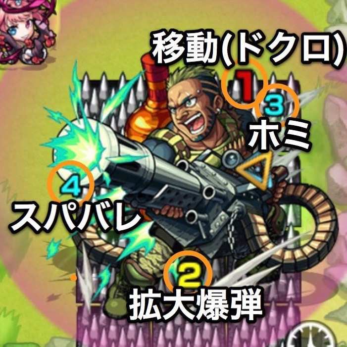 バーボン軍曹の攻撃パターン