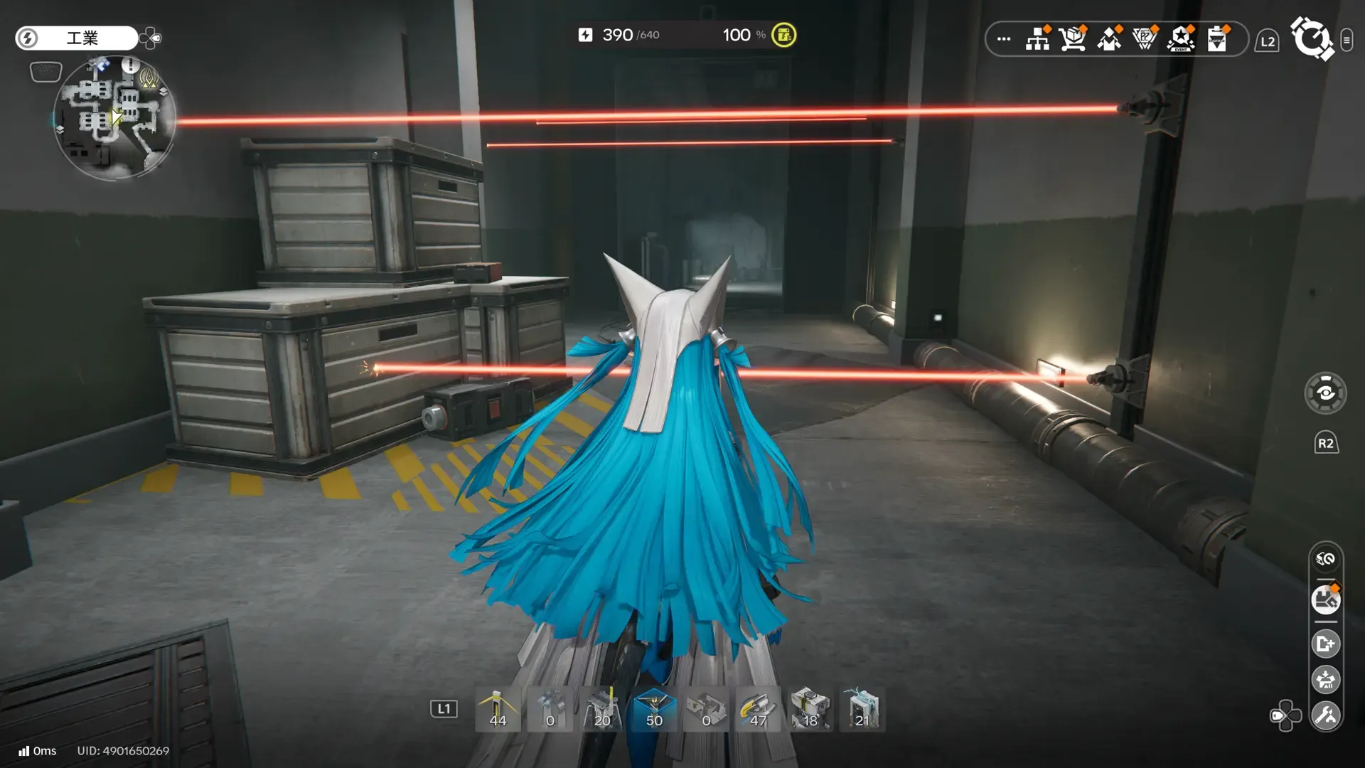 レーザーをよけて奥の部屋まで進む