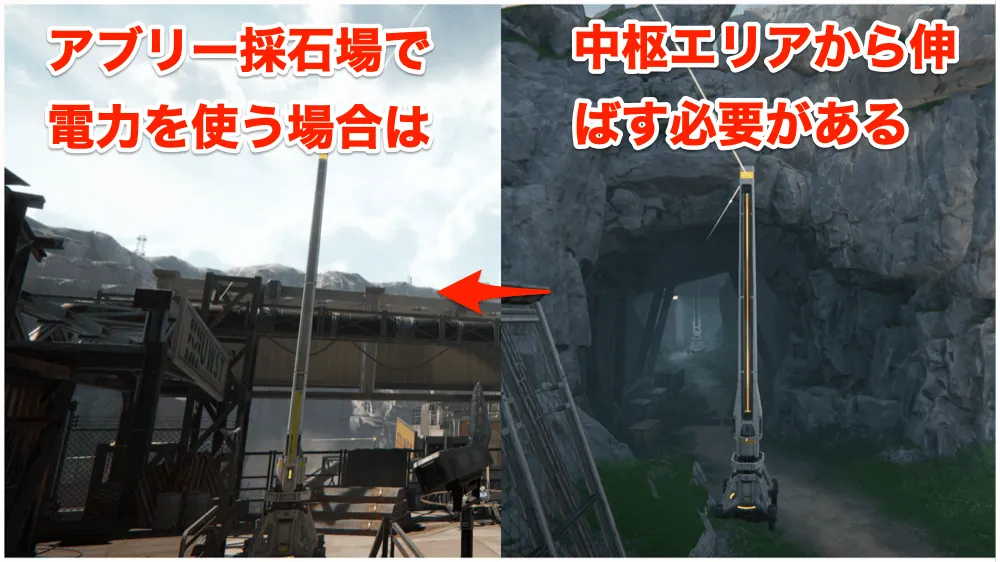 中継タワーで引っ張る