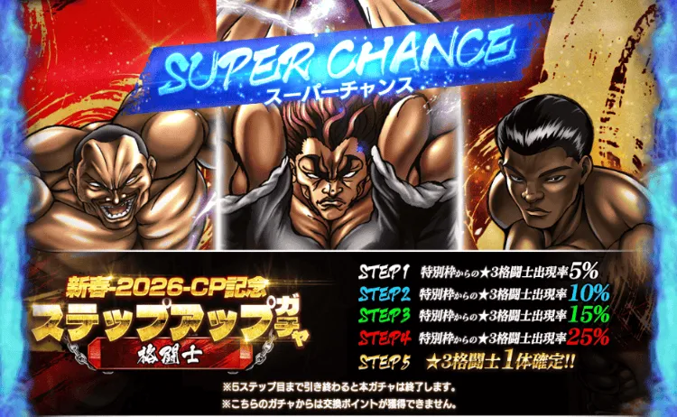 ステップアップガチャ-格闘士-