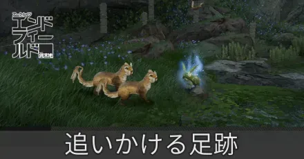追いかける足跡