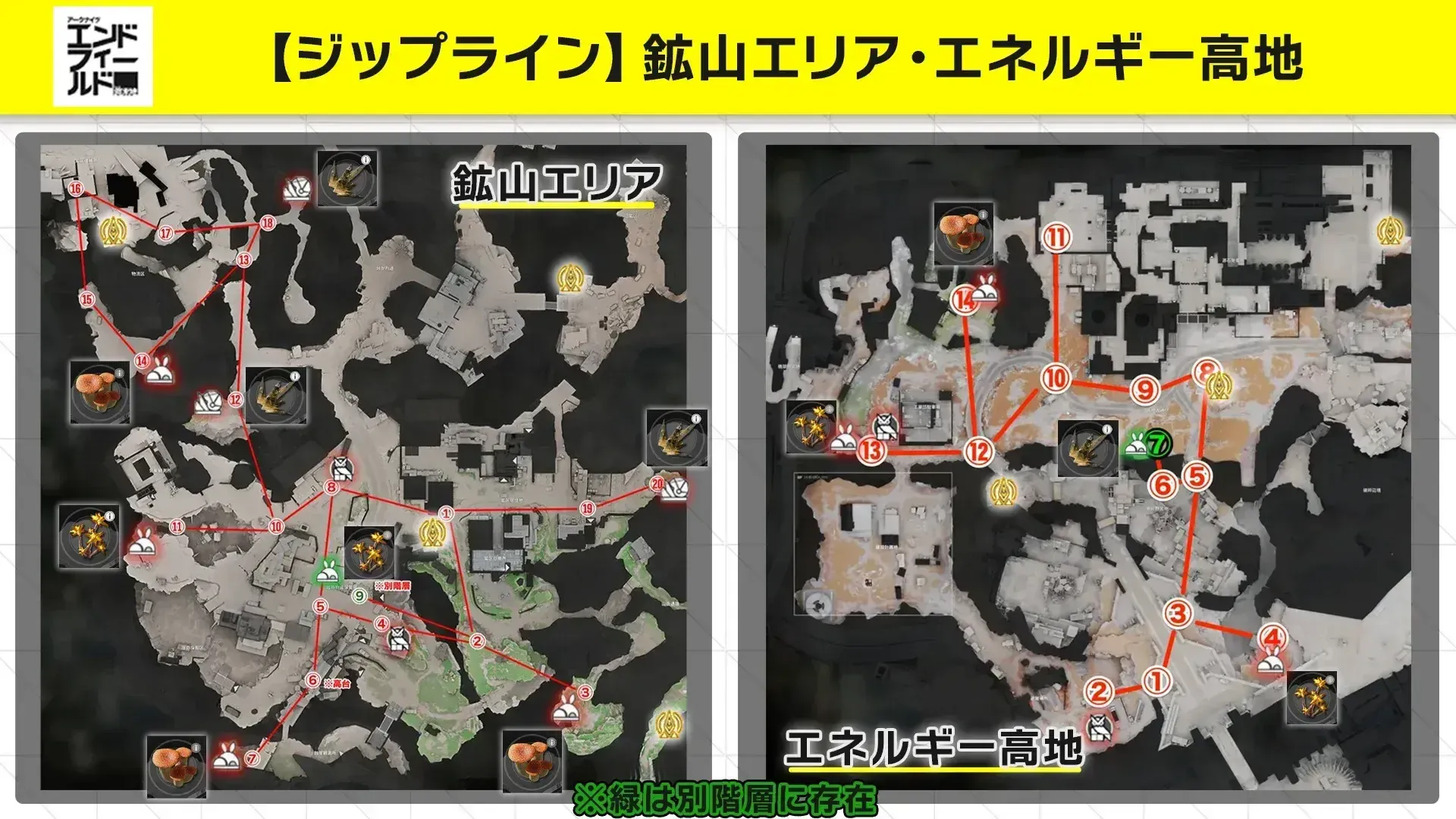 鉱山エネルギー高地のジップ