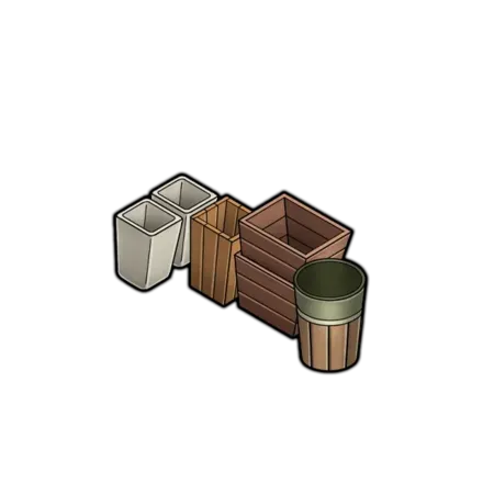 鉢植えのセットの画像