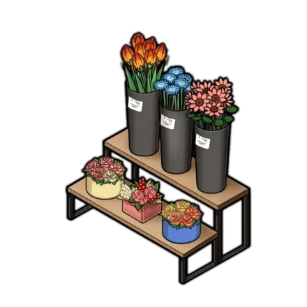 花のディスプレイ台Bの画像