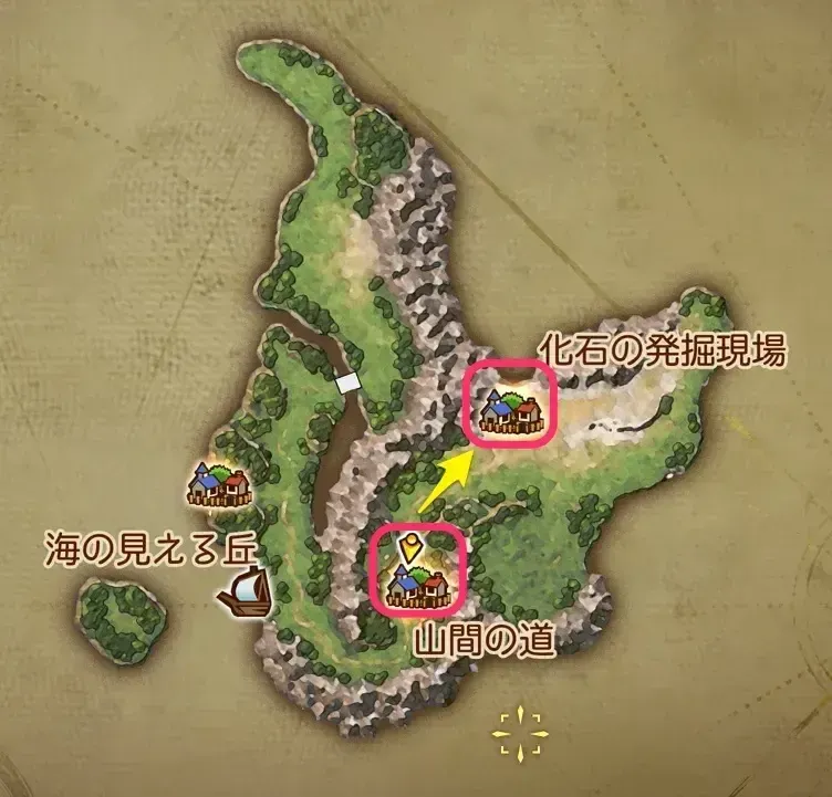 化石の発掘現場