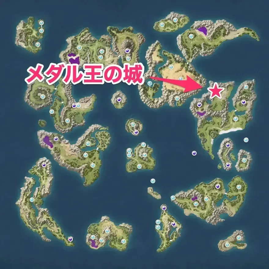 メダル王の城のマップ