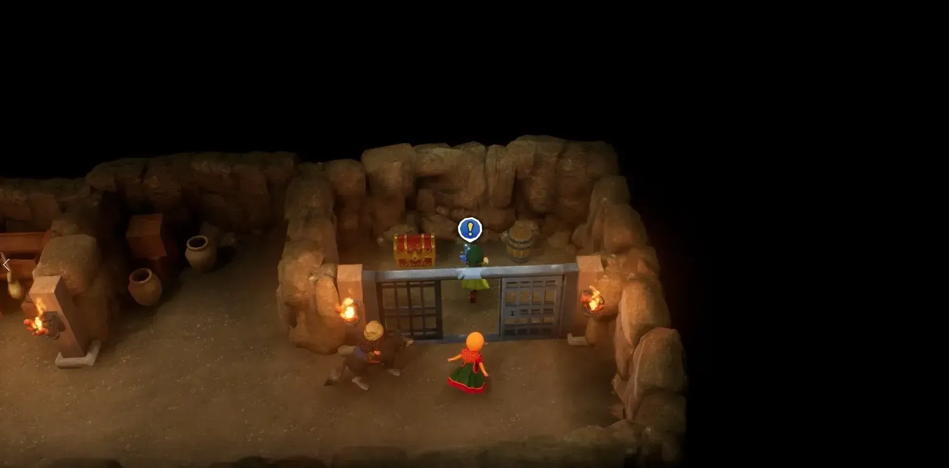 砂漠の村の貯蔵庫にある宝