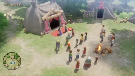 テント前の族長