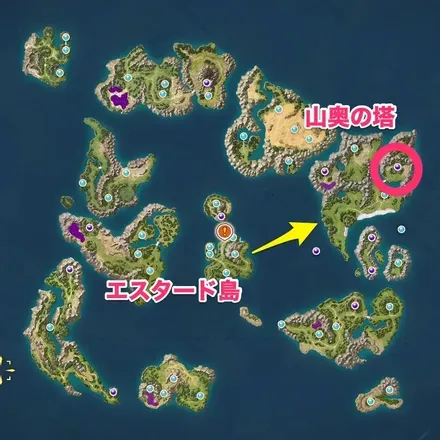 山奥の塔の場所