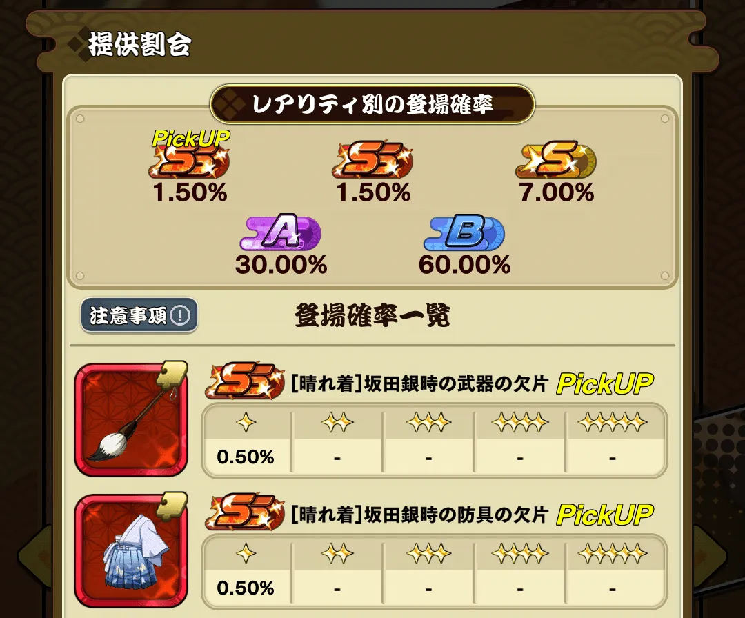 ピックアップ装備