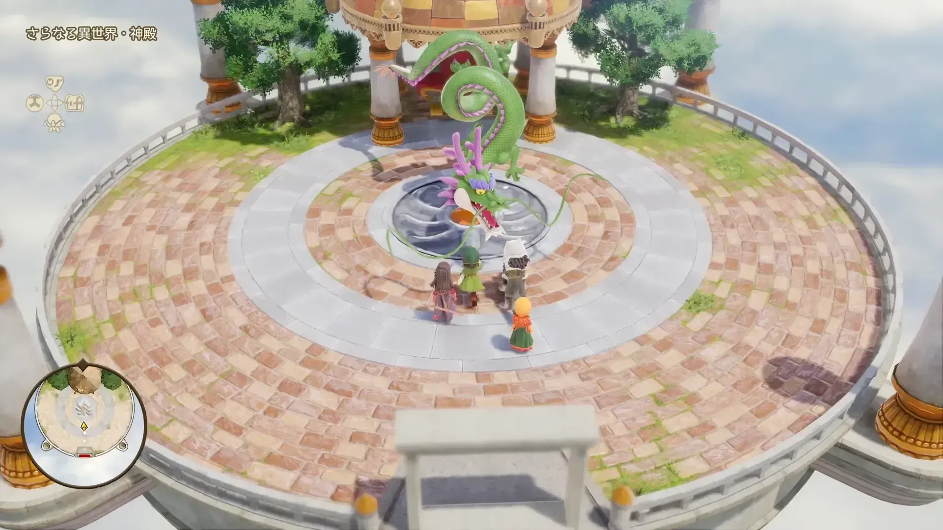 さらなる異世界の神殿で戦闘