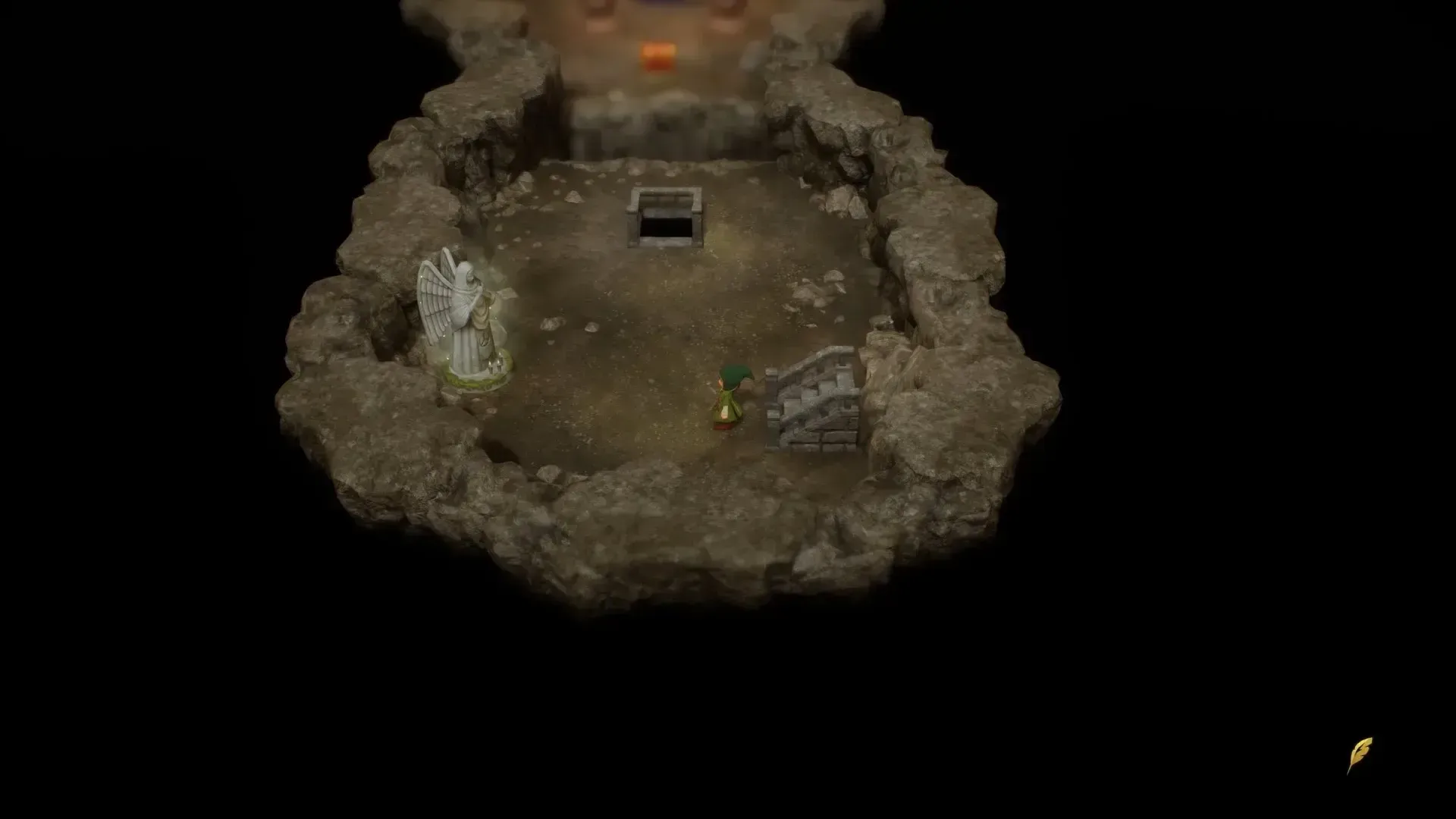 発掘現場の洞窟