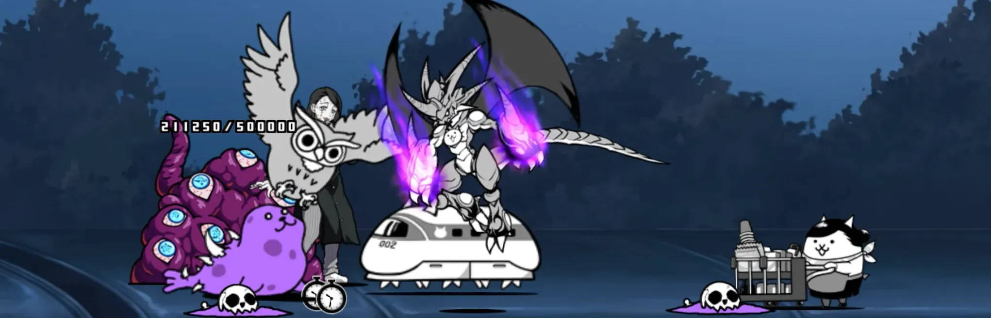 砲でまゆげどりの攻撃キャンセル