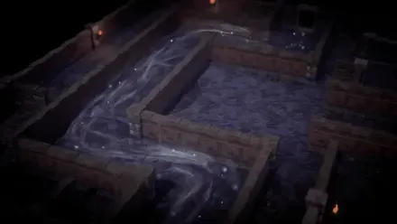 神の石の風向きを回転壁で誘導する