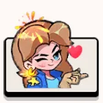 スタンプ：ウィンク