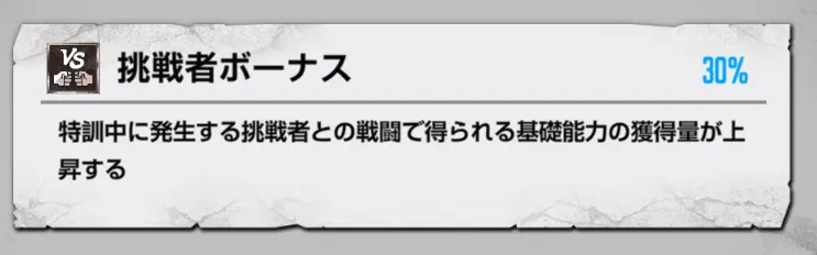 汎用性の高い特訓能力
