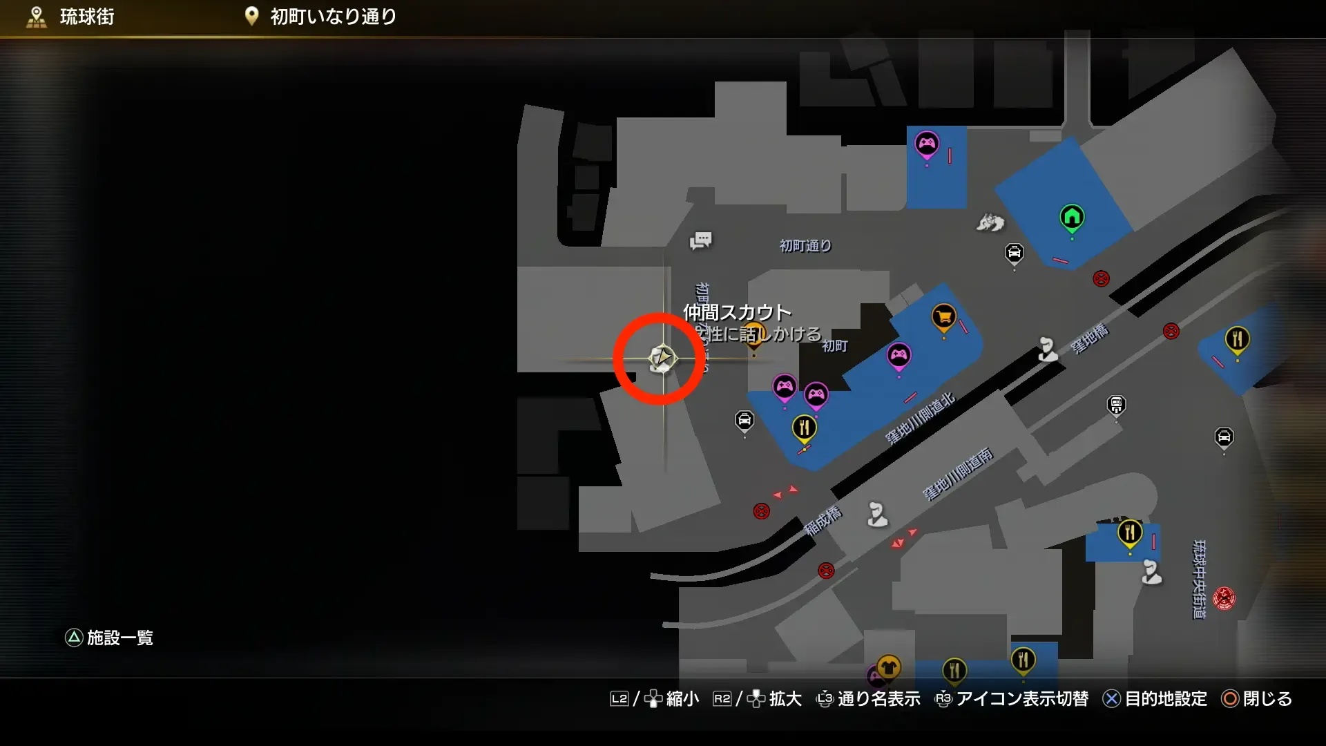 初町の猛獣のマップ