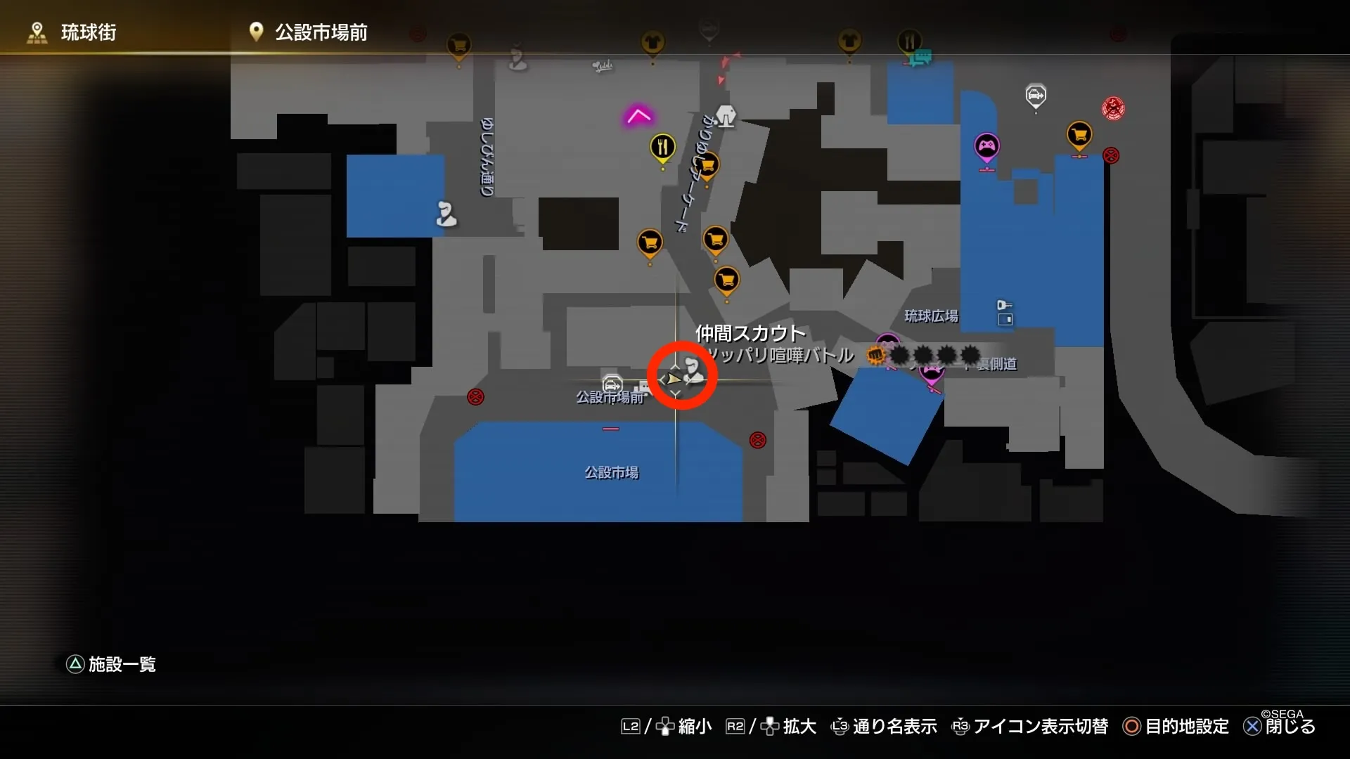 鉄拳のまどかのマップ