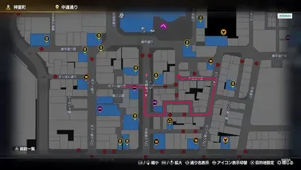 ミレニアムタワーへ向かうルート