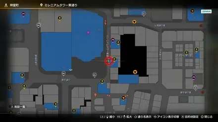 ワイルドジャクソンミレニアムタワー東通り店マップ