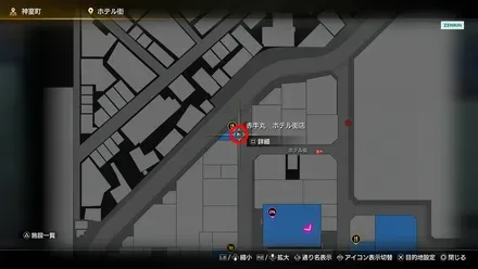 赤牛丸ホテル街店マップ