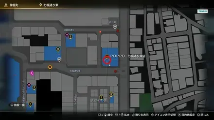 POPPO七福通り東店のマップ