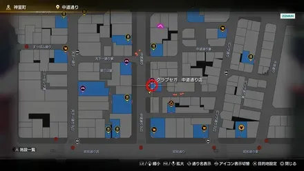 クラブセガ中道通り店のマップ